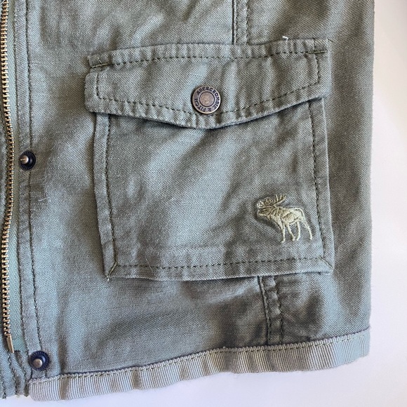 BNWT A&F Utility Military Cropped Fall Jacket - Picture 9 of 14